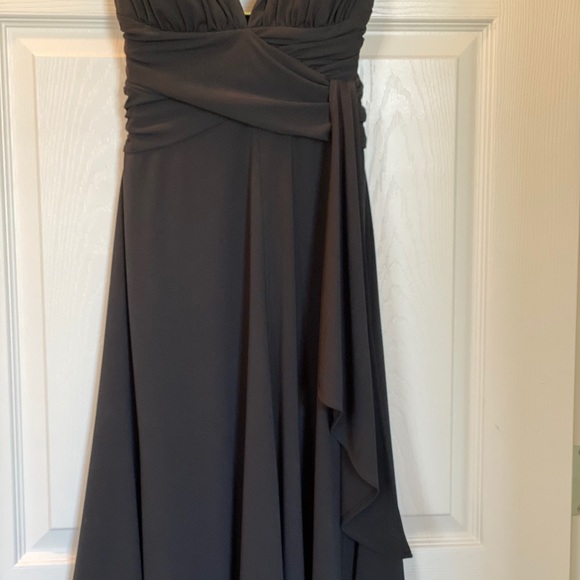 WHBM- Black Dress- Plunging Neckline- Size 2. - Picture 3 of 6